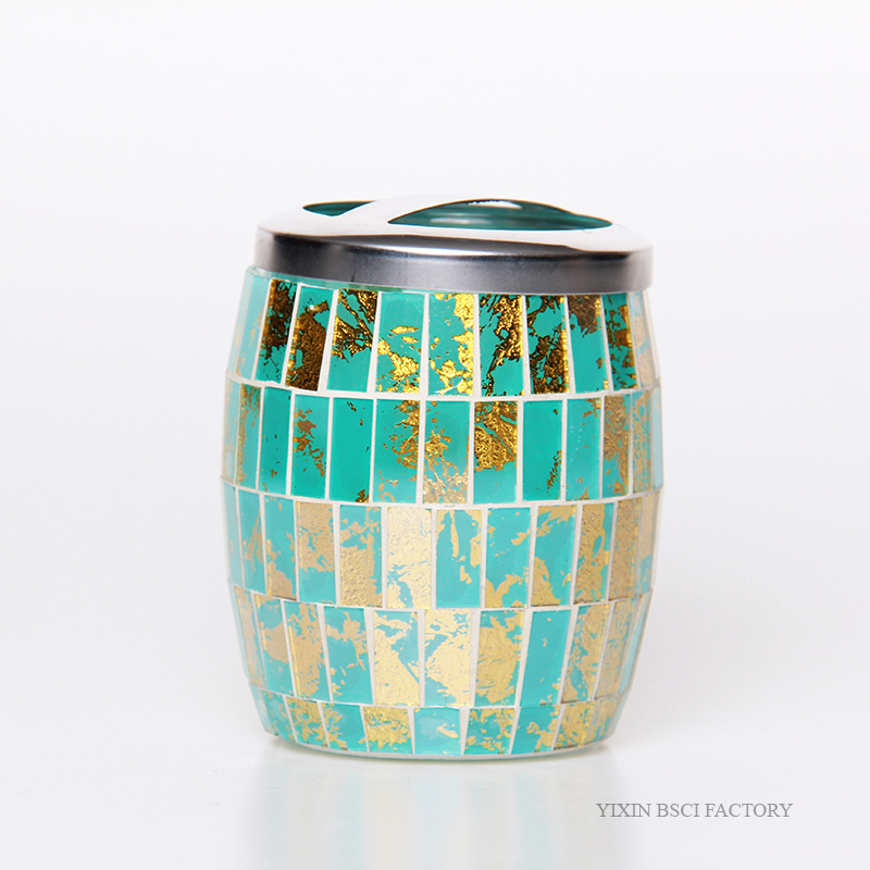 Wholesale Mosaic Glass Bathroom Accessories Set Yixin