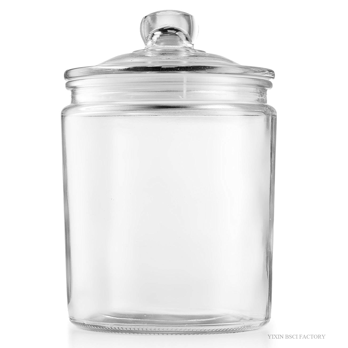 Plain Glass Jars Clear Storage Canister with Lid