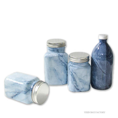 Glass Jar with Top Mosaic Glass Bottle