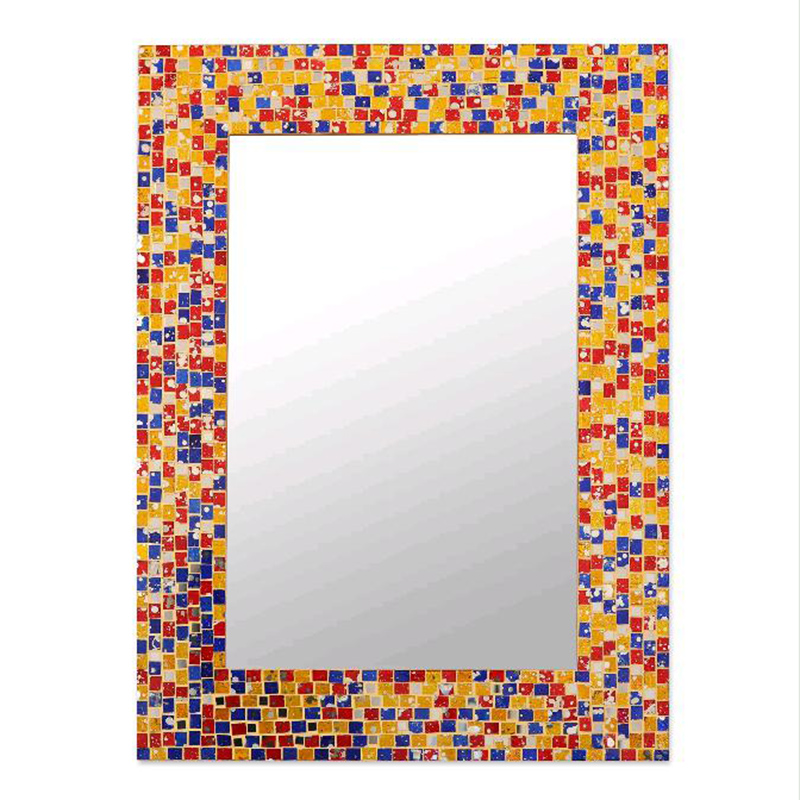 Handmade Mosaic Mirrors Pieced Rectangle Shape Home Mirror