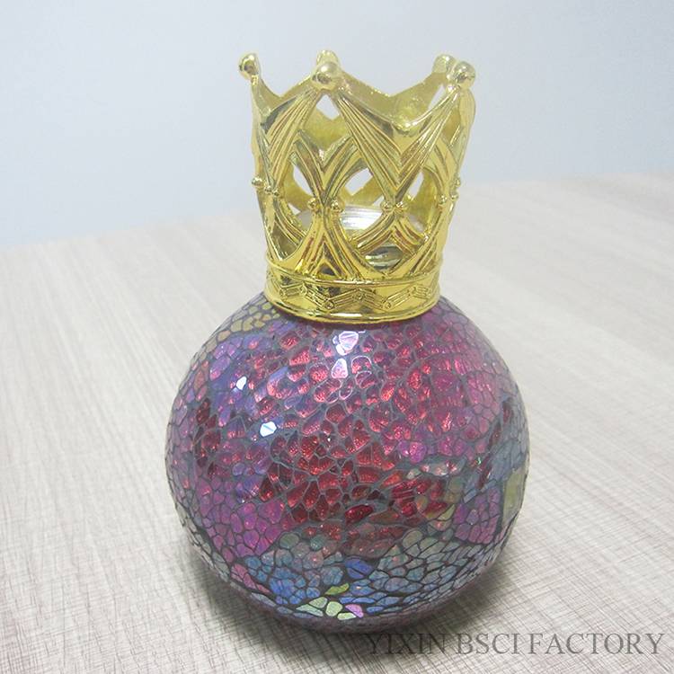 Mosaic Crystal Fragrance Lamp with Beautiful Decorative Crown
