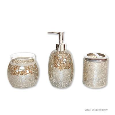 3 Piece Recycled Glass Bathroom Accessories Sets Suppliers