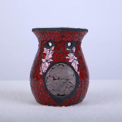 Glass Essential Oil Burner Christmas Red