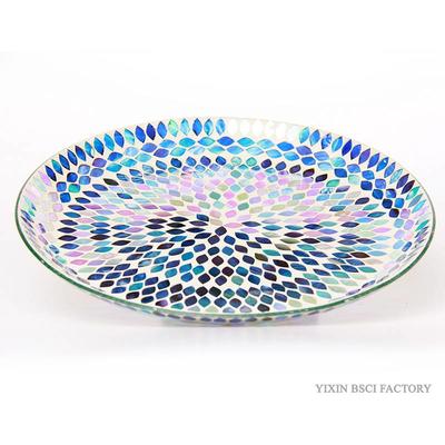 Shining Glass Mosaic Plates Multicolor Charger